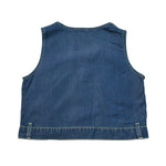 Lu Lu By Miss Grant Gilet In Denim Tinta Unita per Bambina LL3413X BLU LU LU BY MISS GRANT 