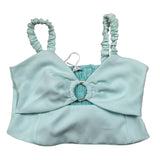 Lu Lu By Miss Grant Top tinta unita Verde Acqua per Bambina LL3471 VERDE ACQUA LU LU BY MISS GRANT 