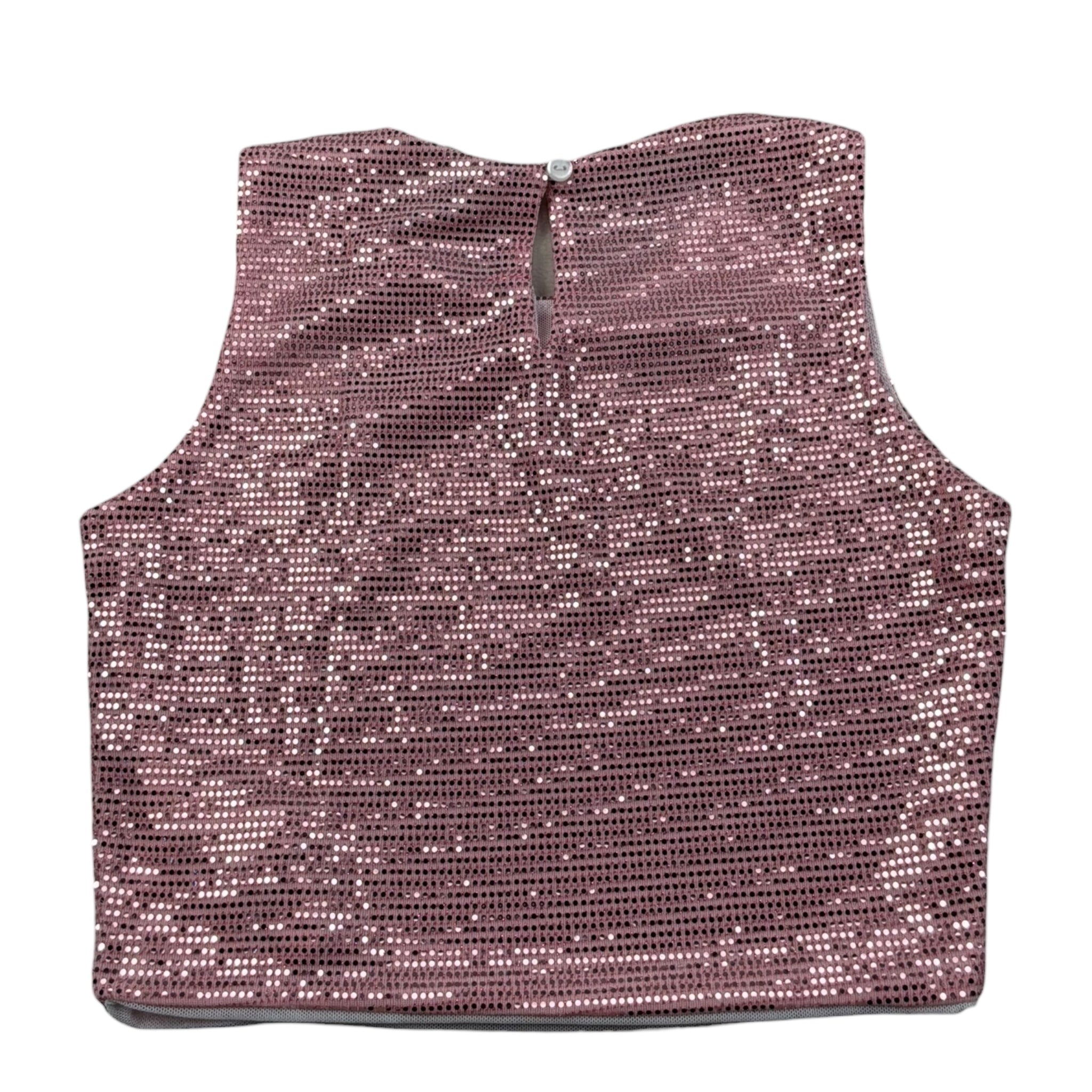 Lu Lu By Miss Grant Canotta Tinta Unita con Paillettes per Bambina LL3477 ROSA LU LU BY MISS GRANT 