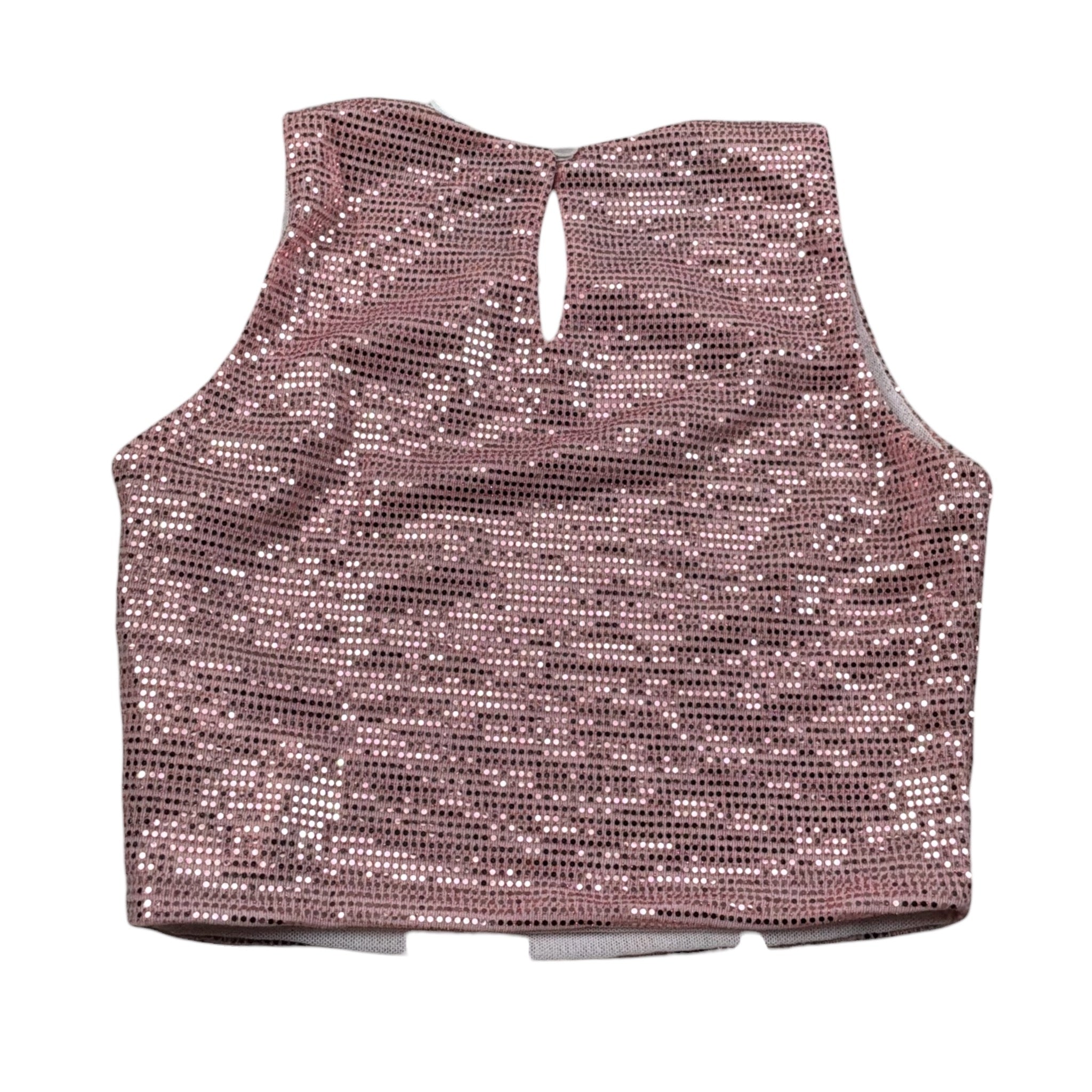 Lu Lu By Miss Grant Canotta tinta unita con Paillettes Rosa per Bambina LL3477X ROSA LU LU BY MISS GRANT 