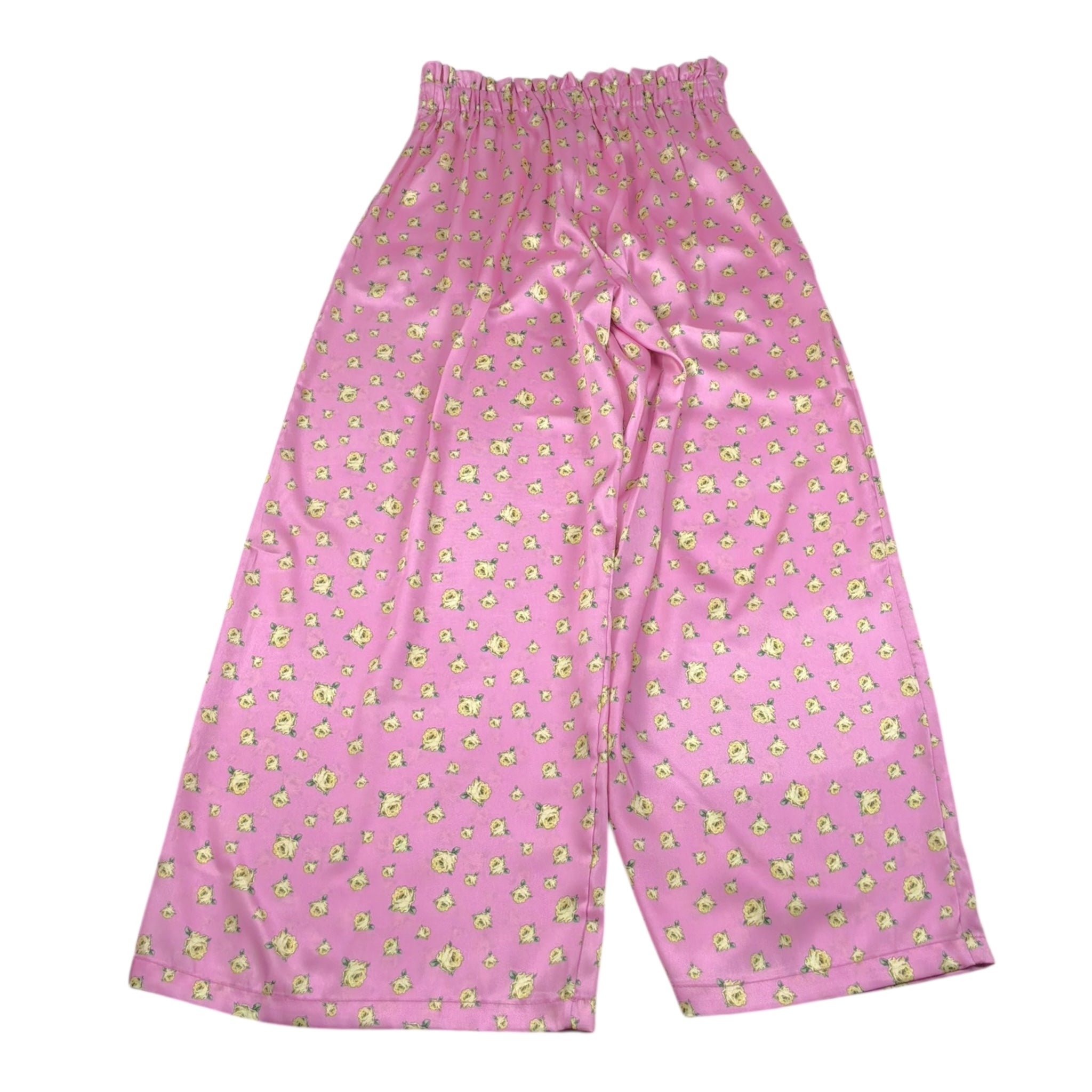Lu Lu By Miss Grant Pantalone Tinta Unita con Fantasia Fiori per Bambina LL3666 ROSA LU LU BY MISS GRANT 