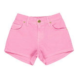 M+E' Short In Denim Tinta Unita con Girovita Regolabile per Bambina UE1704J ROSA M+E' 
