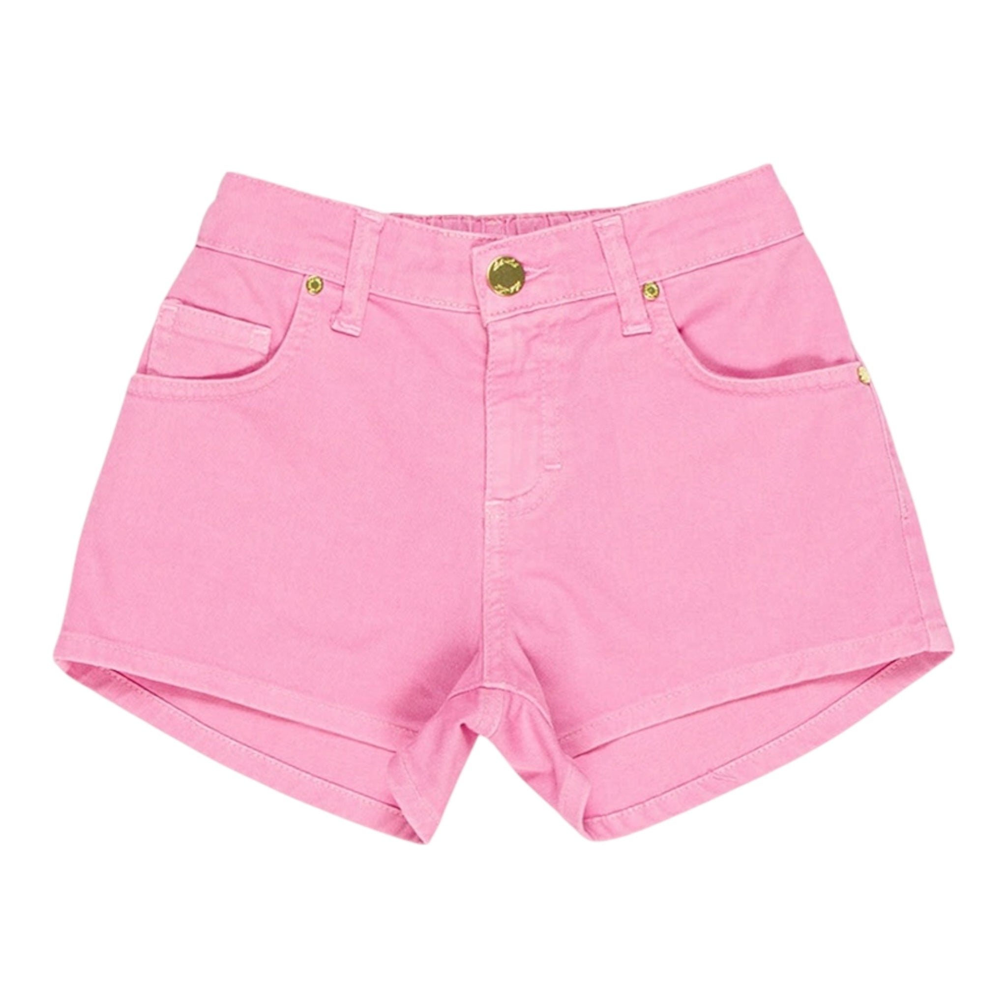 M+E' Short In Denim Tinta Unita con Girovita Regolabile per Neonata UE1704 ROSA M+E' 