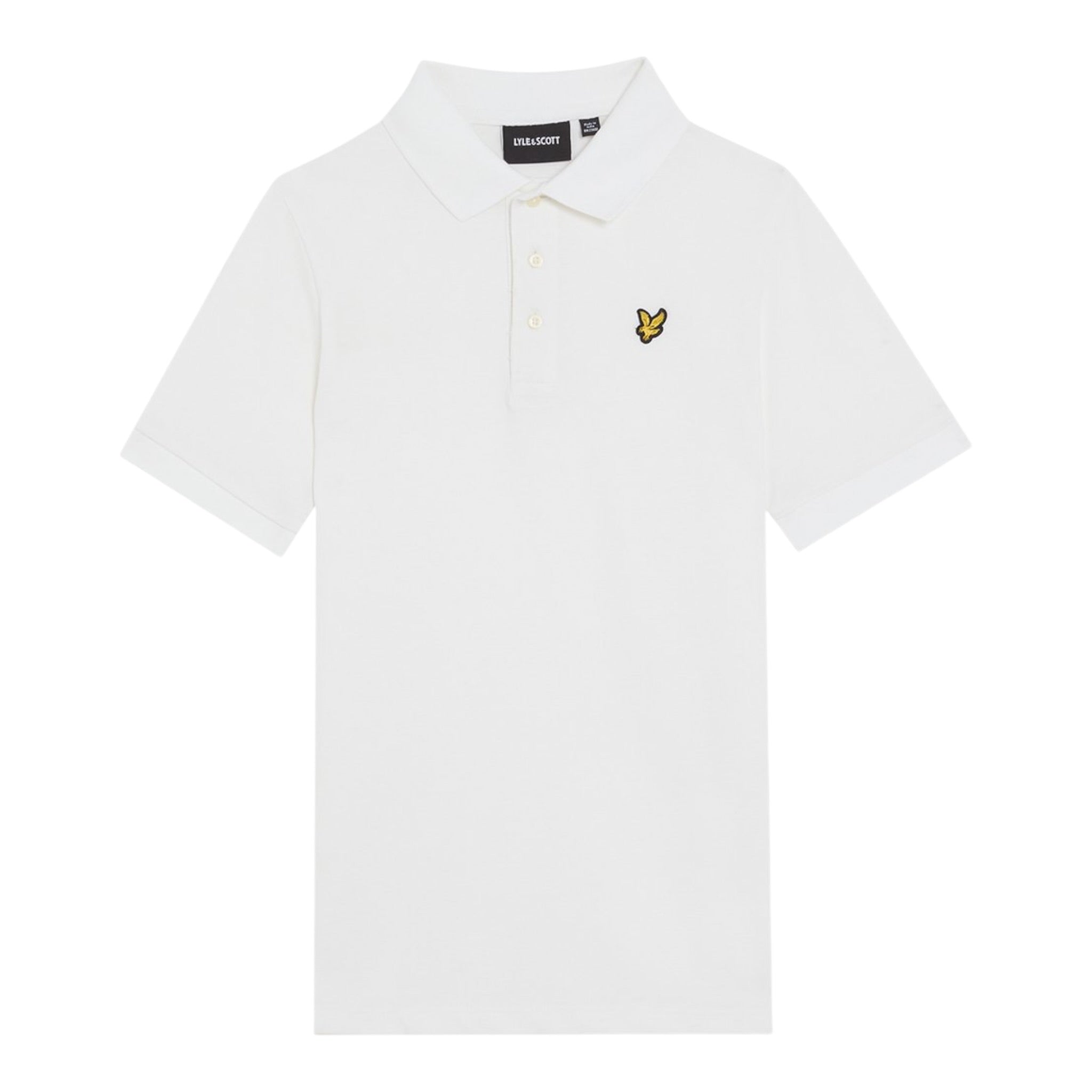 Lyle&Scott Polo Mezza Manica Tinta Unita con Logo per Bambino 48066 BIANCO LYLE&SCOTT 