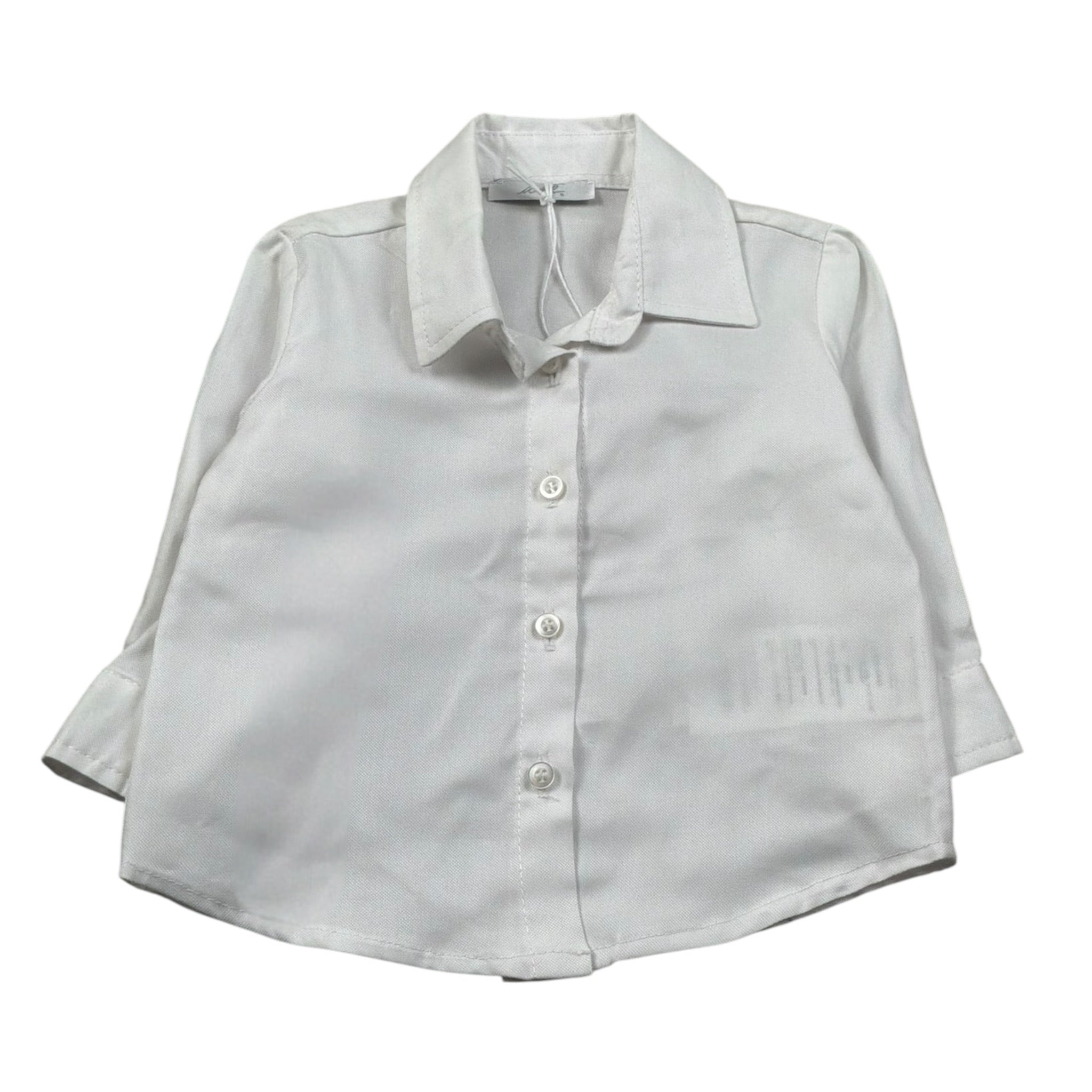 M+E' Camicia Manica Lunga Tint Unita Bianco per Bambino UE0448 BIANCO M+E' 