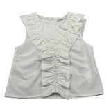 M+E' Camicia Giromanica tinta unita Bianco per Bambina UE0895 BIANCO M+E' 