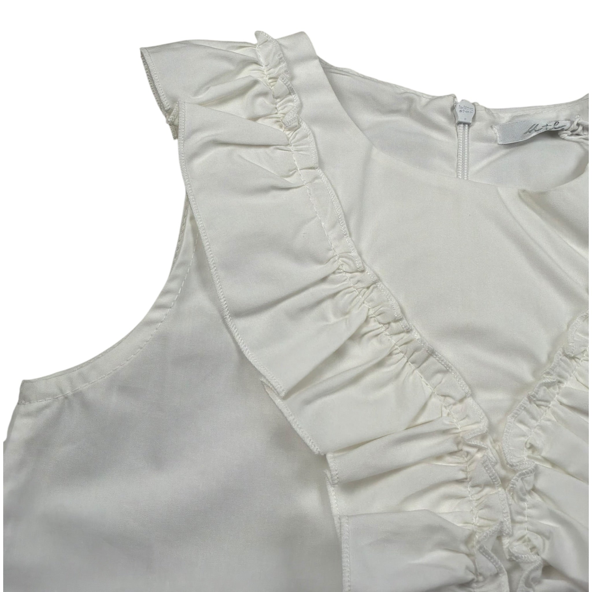 M+E' Camicia Giromanica tinta unita Bianco per Bambina UE0895 BIANCO M+E' 