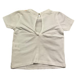 M+E' T-Shirt Girocollo Tinta Unita con Stampa per Bambina UE0909 BIANCO M+E' 