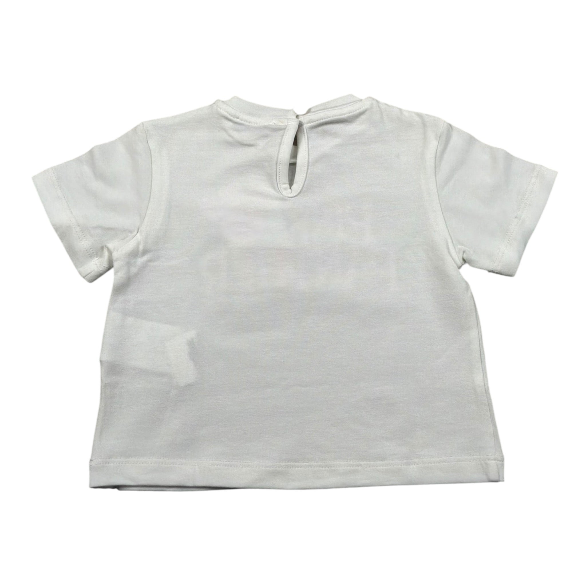 M+E' T-Shirt Girocollo tinta unita con Stampa Bianco per Neonata UE1391 BIANCO M+E' 