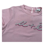 M+E' T-Shirt Girocollo tinta unita con Stampa Rosa per Neonata UE1405 ROSA M+E' 