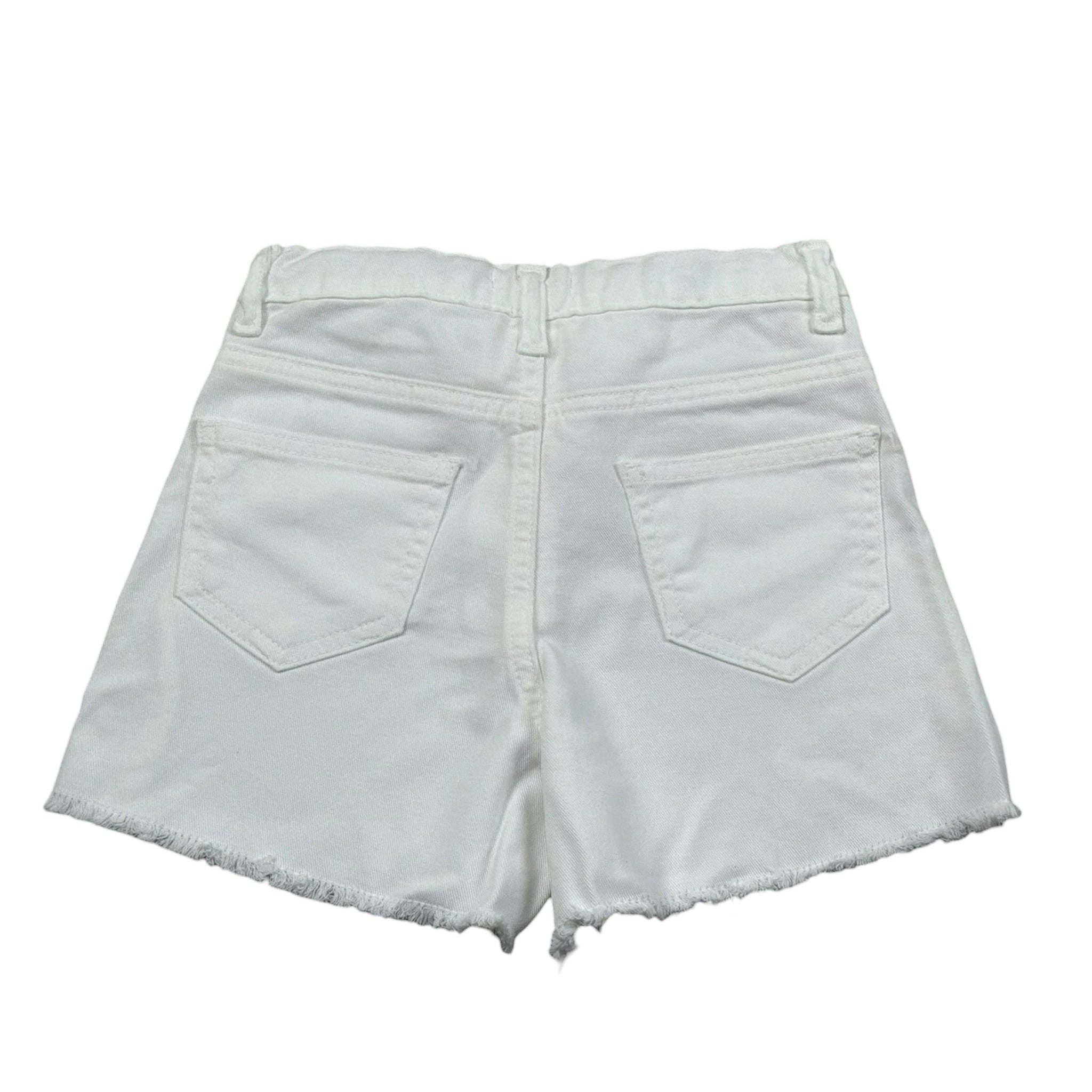 M+E' Short In Denim tinta unita con Girovita Regolabile Bianco per Neonata UE1704X BIANCO M+E' 