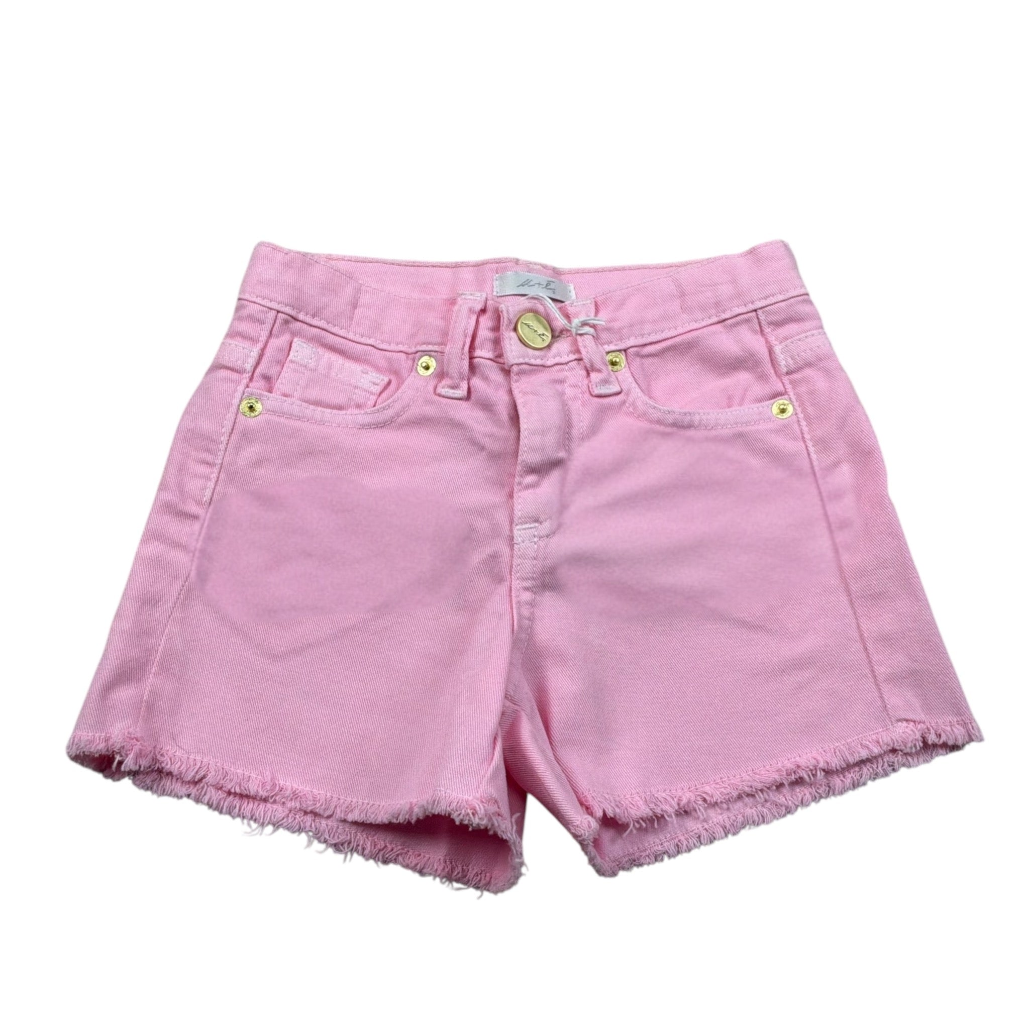 M+E' Short In Denim tinta unita con Girovita Regolabile Rosa per Bambina UE1704XX ROSA M+E' 