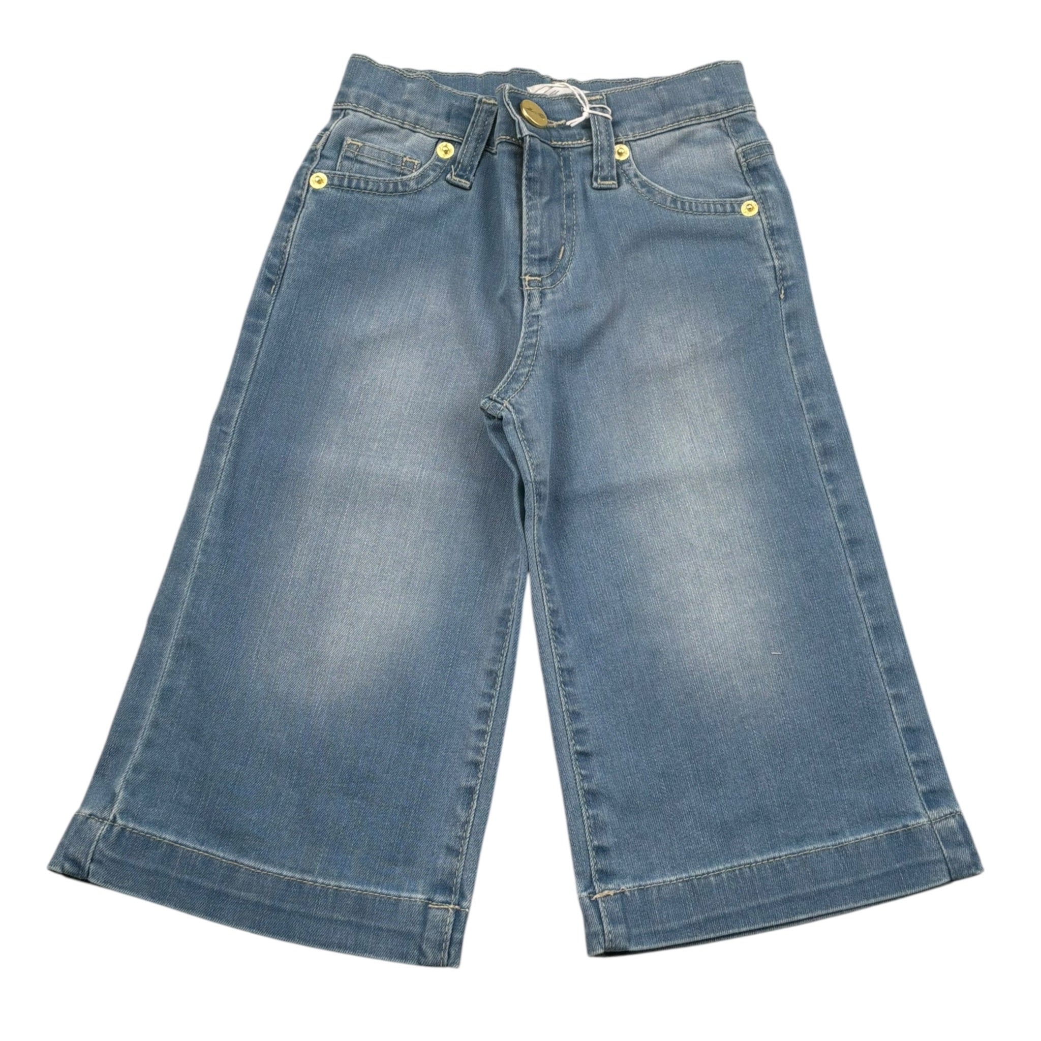 M+E' Jeans tinta unita Modello Palazzo Azzurro per Bambina UE1706X AZZURRO M+E' 