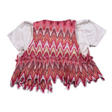 M+E' T-Shirt Girocollo tinta unita Cn Gilet Bianco per Bambina UE1749 BIANCO M+E' 