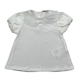 M+E' T-Shirt Tinta Unita con Colletto per Neonata UE1773NX BIANCO M+E' 