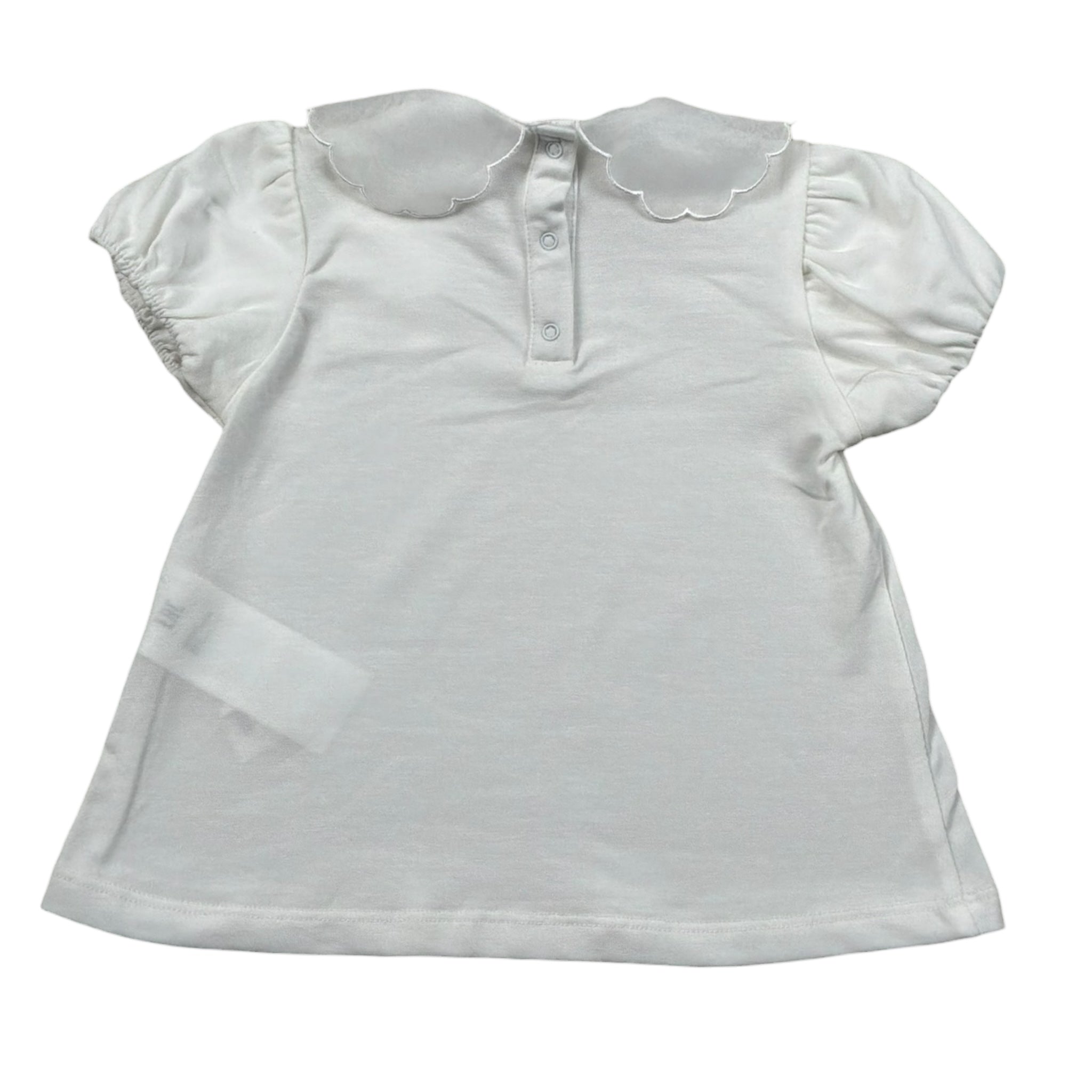 M+E' T-Shirt Tinta Unita con Colletto per Neonata UE1773NX BIANCO M+E' 