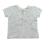 M+E' T-Shirt Girocollo tinta unita con Brillantini Bianco per Neonata UE1786 BIANCO M+E' 