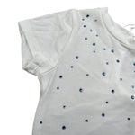 M+E' T-Shirt Girocollo tinta unita con Brillantini Bianco per Neonata UE1786 BIANCO M+E' 