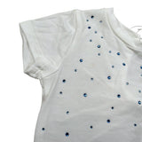 M+E' T-Shirt Girocollo tinta unita con Brillantini Bianco per Neonata UE1786 BIANCO M+E' 