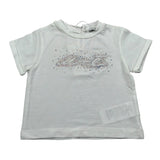 M+E' T-Shirt Girocollo tinta unita con Brillantini Panna per Bambina UE1817 PANNA M+E' 
