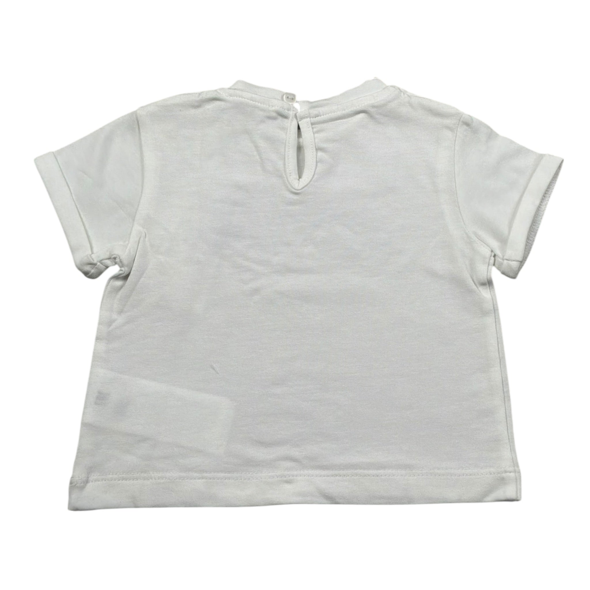 M+E' T-Shirt Girocollo tinta unita con Brillantini Panna per Bambina UE1817 PANNA M+E' 