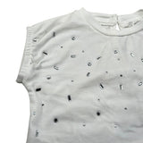 M+E' T-Shirt Girocollo tinta unita con Brillantini Bianco per Neonata UE1821 BIANCO M+E' 