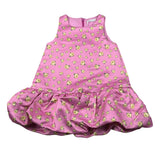 M+E' Abito Giromanica tinta unita Stampa Fantasia Floreale Rosa per Bambina UE1849X ROSA M+E' 