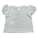 M+E' T-Shirt Girocollo tinta unita con Stampa Bianco per Neonata UE1856X BIANCO M+E' 