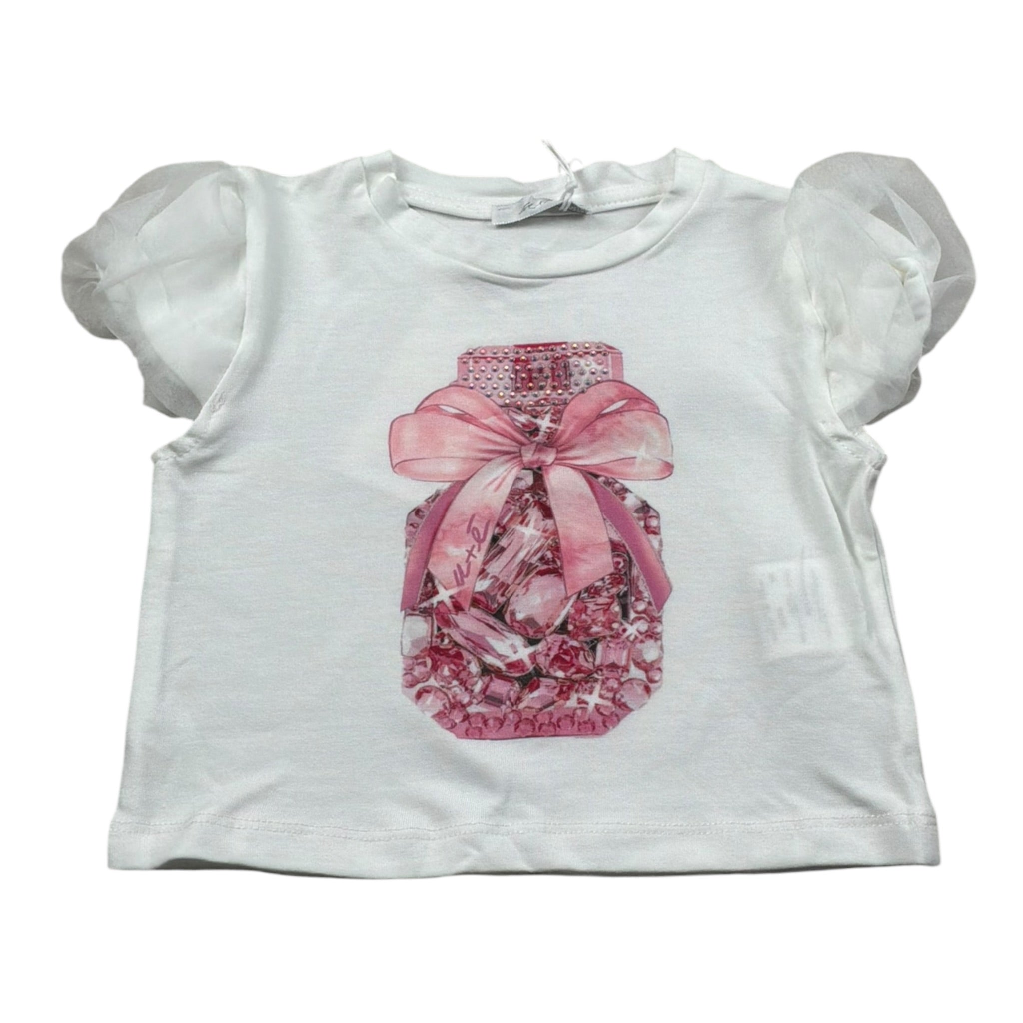 M+E' T-Shirt Girocollo tinta unita con Stampa Bianco per Neonato UE1856XX BIANCO M+E' 