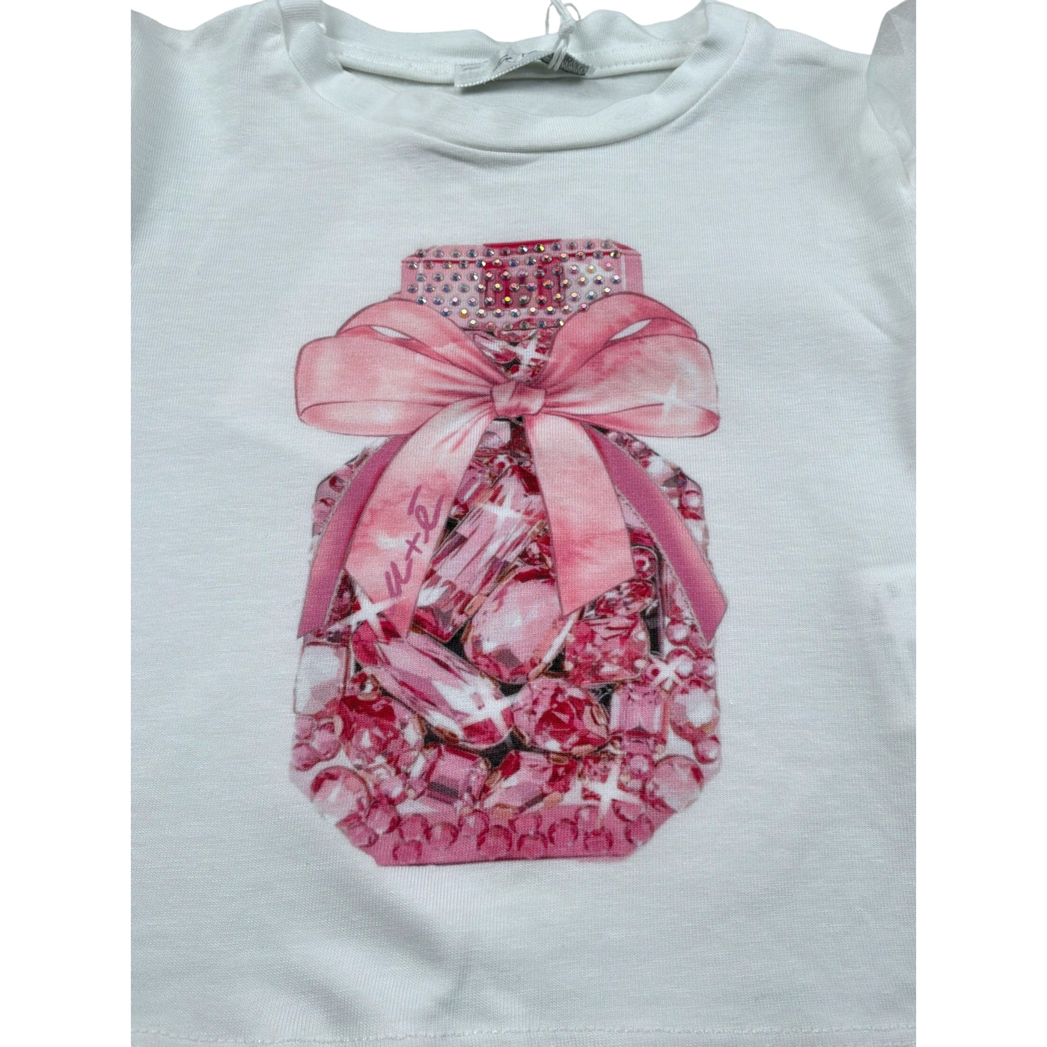 M+E' T-Shirt Girocollo tinta unita con Stampa Bianco per Neonato UE1856XX BIANCO M+E' 