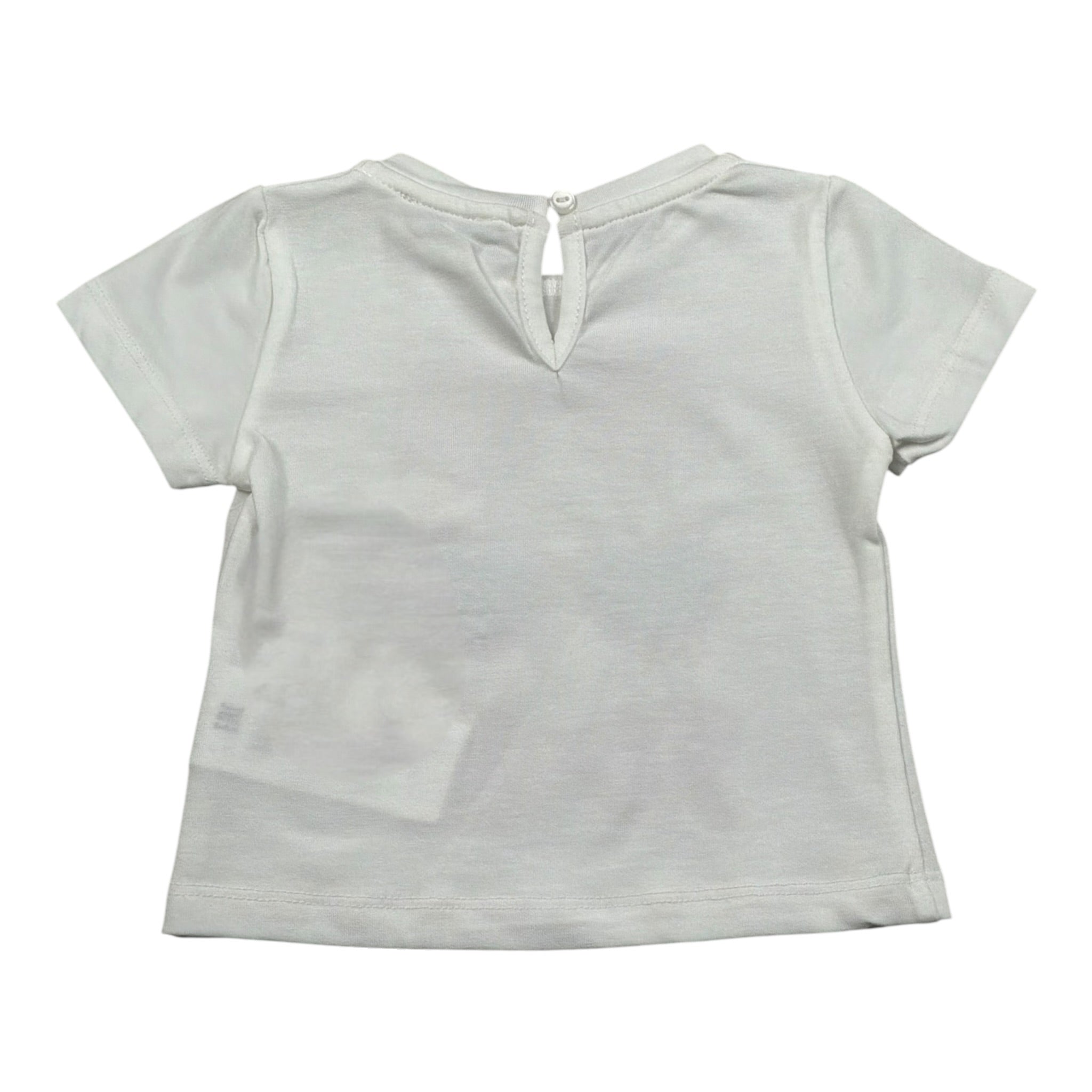 M+E' T-Shirt Girocollo tinta unita con Stampa Bianco per Bambina UE1860JX BIANCO M+E' 