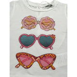 M+E' T-Shirt Girocollo tinta unita con Stampa Bianco per Bambina UE1860JX BIANCO M+E' 