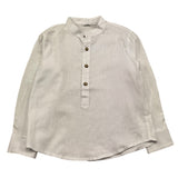 M+E' Camicia Manica Lunga Tinta Unita Collo Coreano per Neonato UEM0507 BIANCO M+E' 