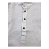 M+E' Camicia Manica Lunga Tinta Unita Collo Coreano per Neonato UEM0507 BIANCO M+E' 