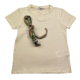 M+E' T-Shirt Girocollo Tinta Unita con Foulard per Neonato UEM0585N PANNA M+E' 