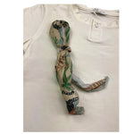 M+E' T-Shirt Girocollo Tinta Unita con Foulard per Neonato UEM0585N PANNA M+E' 