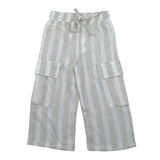 Magil Pantalone Bicolore Fantasia A Righe per Neonata HM25001N BIANCO/BEIGE MAGIL 