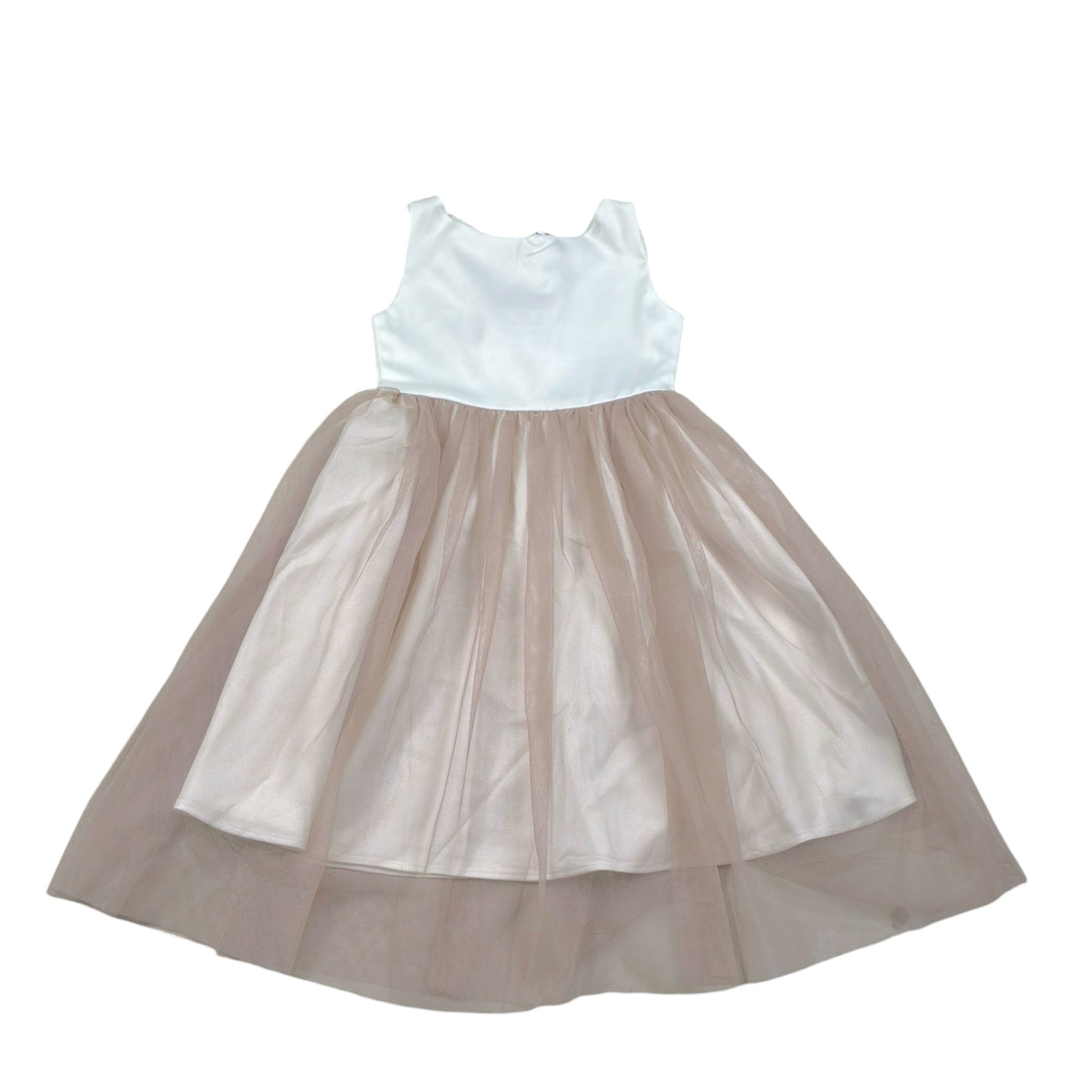 Magil Abito Cerimonia Bicolore Giromanica per Bambina HN20034J BIANCO MAGIL 