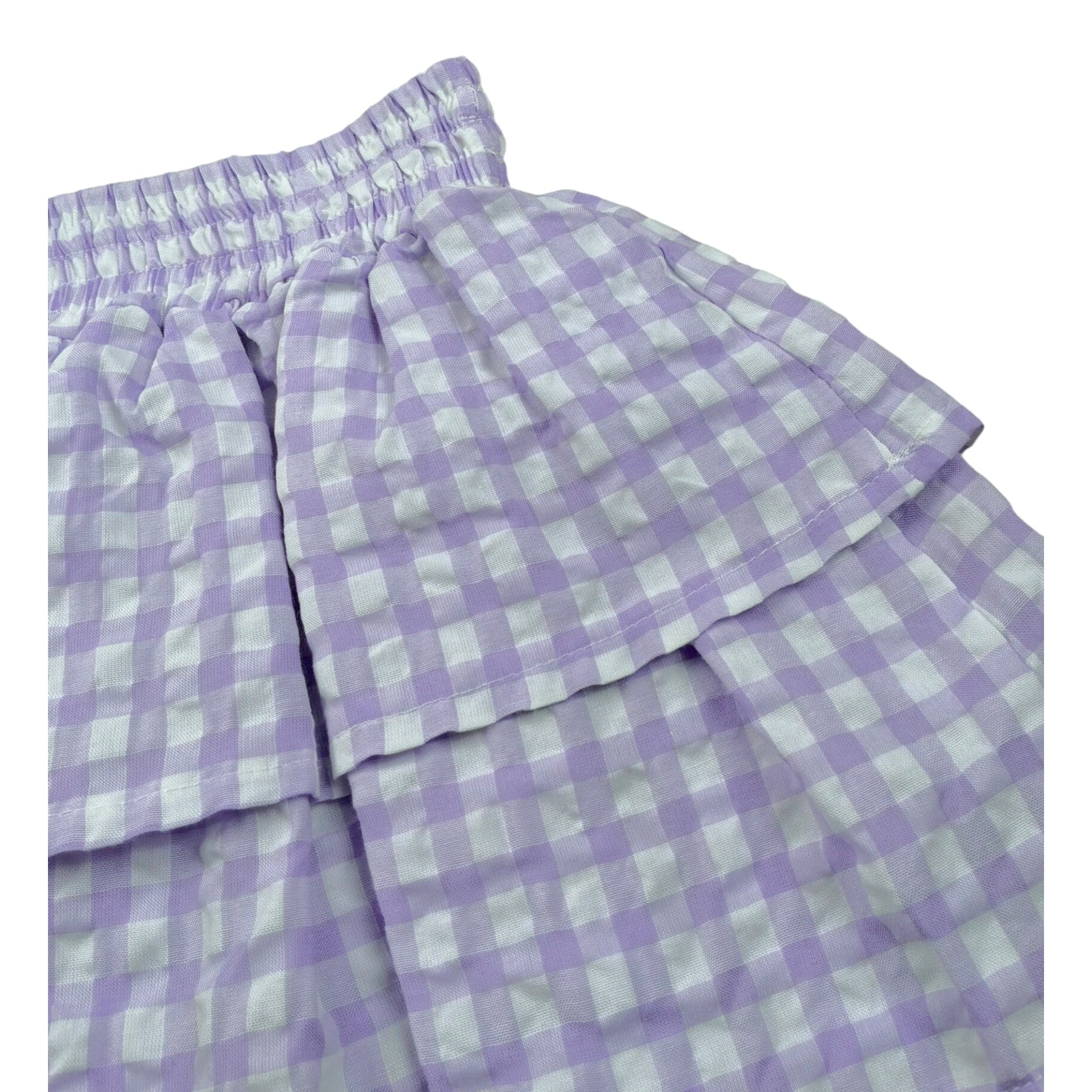 Magil Gonna Bicolore con Fantasia A Quadri per Bambina HN24134 BIANCO/LILLA MAGIL 