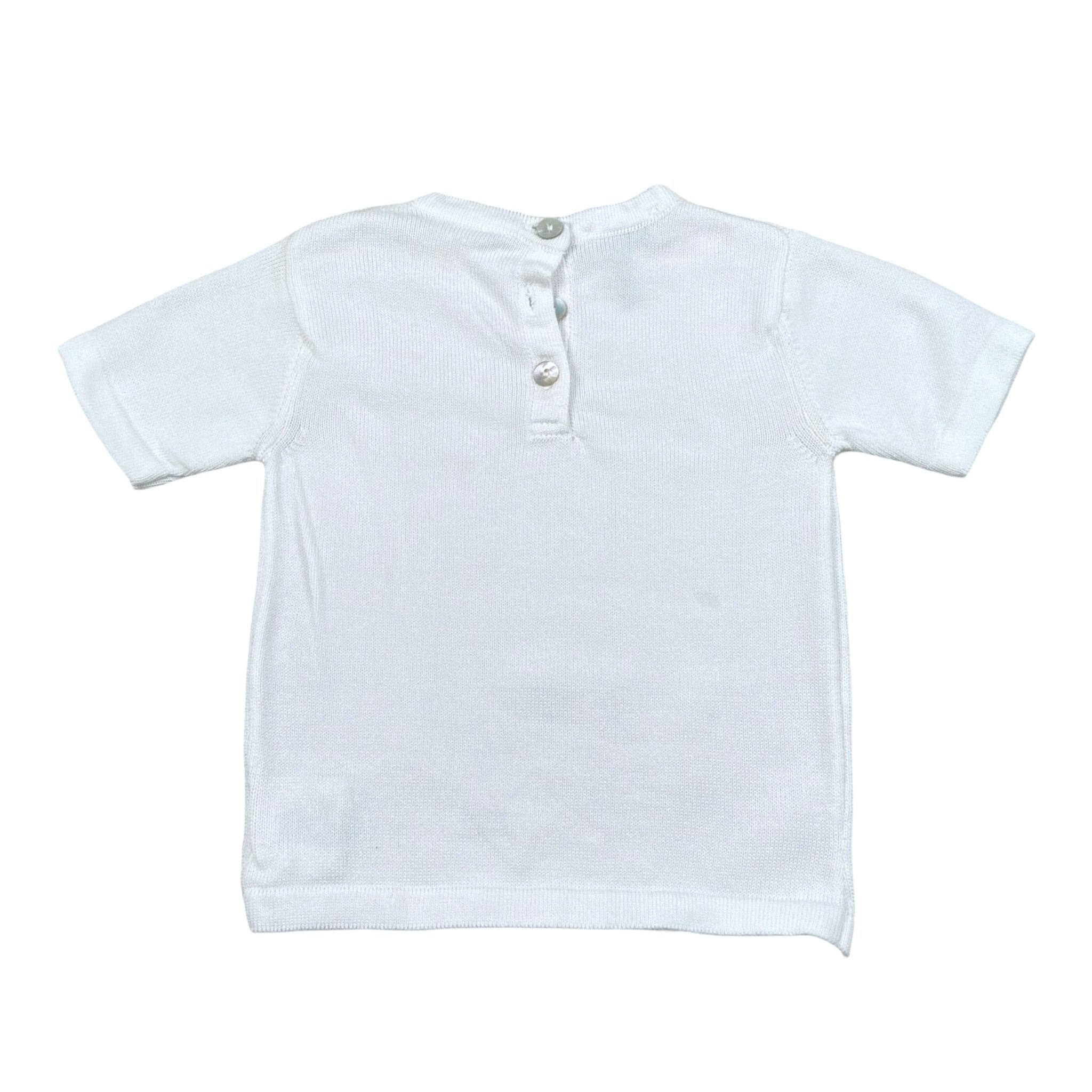 Maglifici di Verona T-Shirt In Maglia Tinta Unita per Neonata 045341 BIANCO MAGLIFICI DI VERONA 