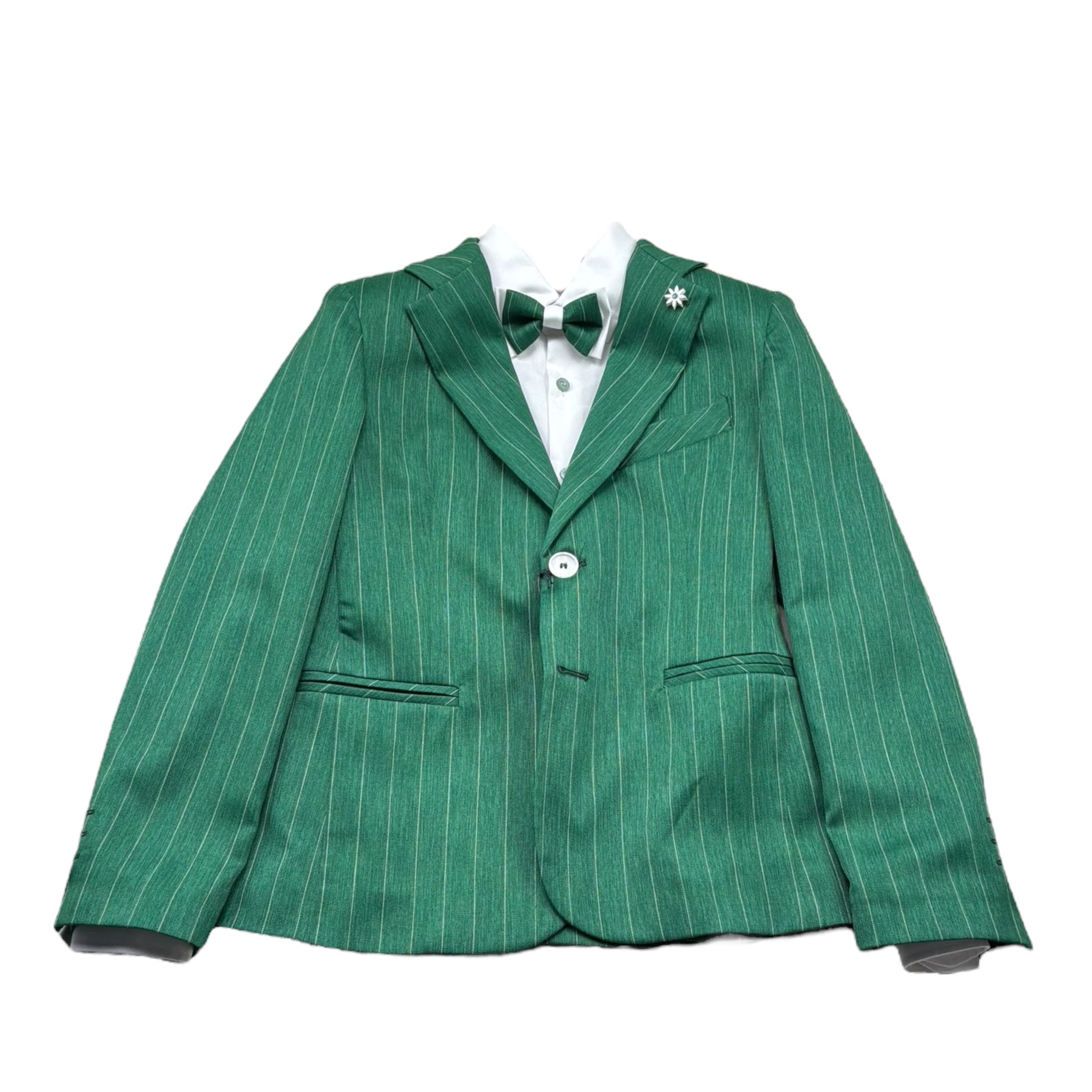 Mai'S Kids Completo 4 Pezzi Camicia-Giacca-Pantalone-Papillions per Bambino MAICOM VERDE MAI'S KIDS 
