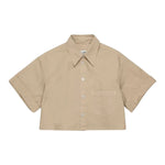Maison Margiela Camicia Tinta Unita Modello Crop per Bambina M60511 BEIGE MAISON MARGIELA 