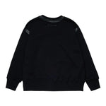 Maison Margiela Felpa Girocollo Bicolore con Logo Nero per Bambino M60869 NERO MAISON MARGIELA 