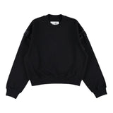 Maison Margiela Felpa Girocollo Bicolore con Logo Nero per Bambina M60871 NERO MAISON MARGIELA 