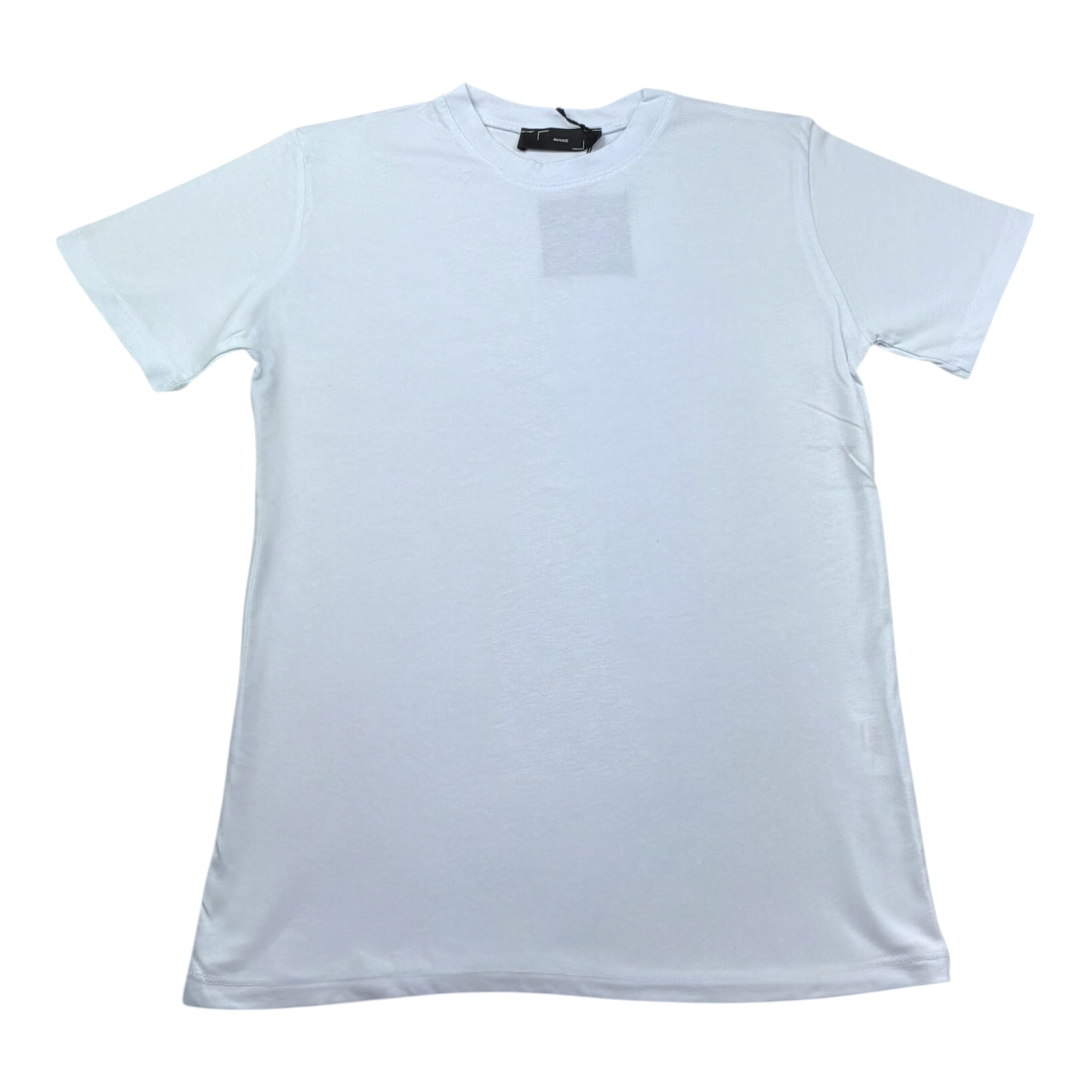 Make T-Shirt Girocollo Tinta Unita  per Bambino MK001J BIANCO MAKE 