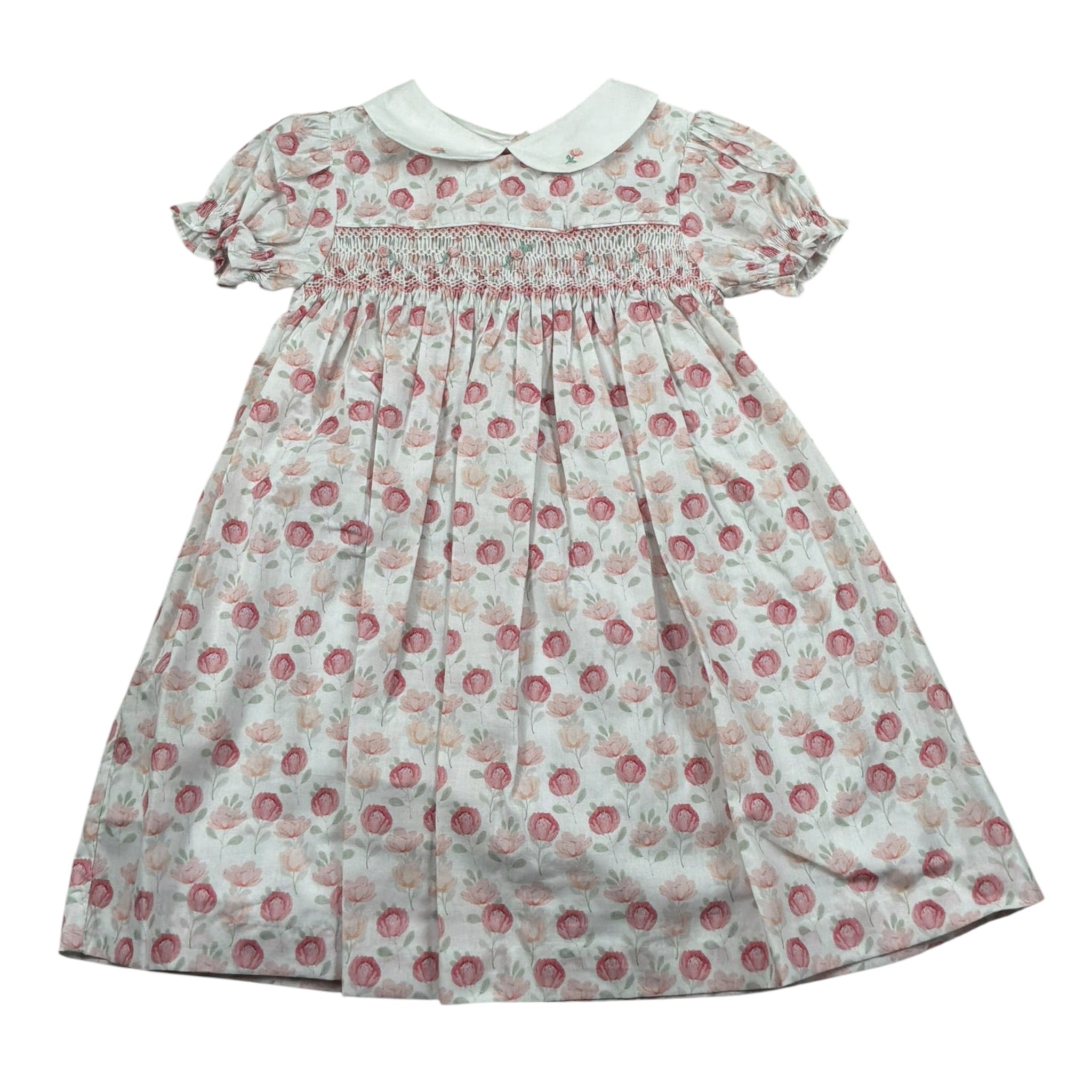 Malvi & Co Abito Mezza Manica tinta unita Fantasia Floreale Bianco per Neonata S24N135VEPS BIANCO MALVI & CO 