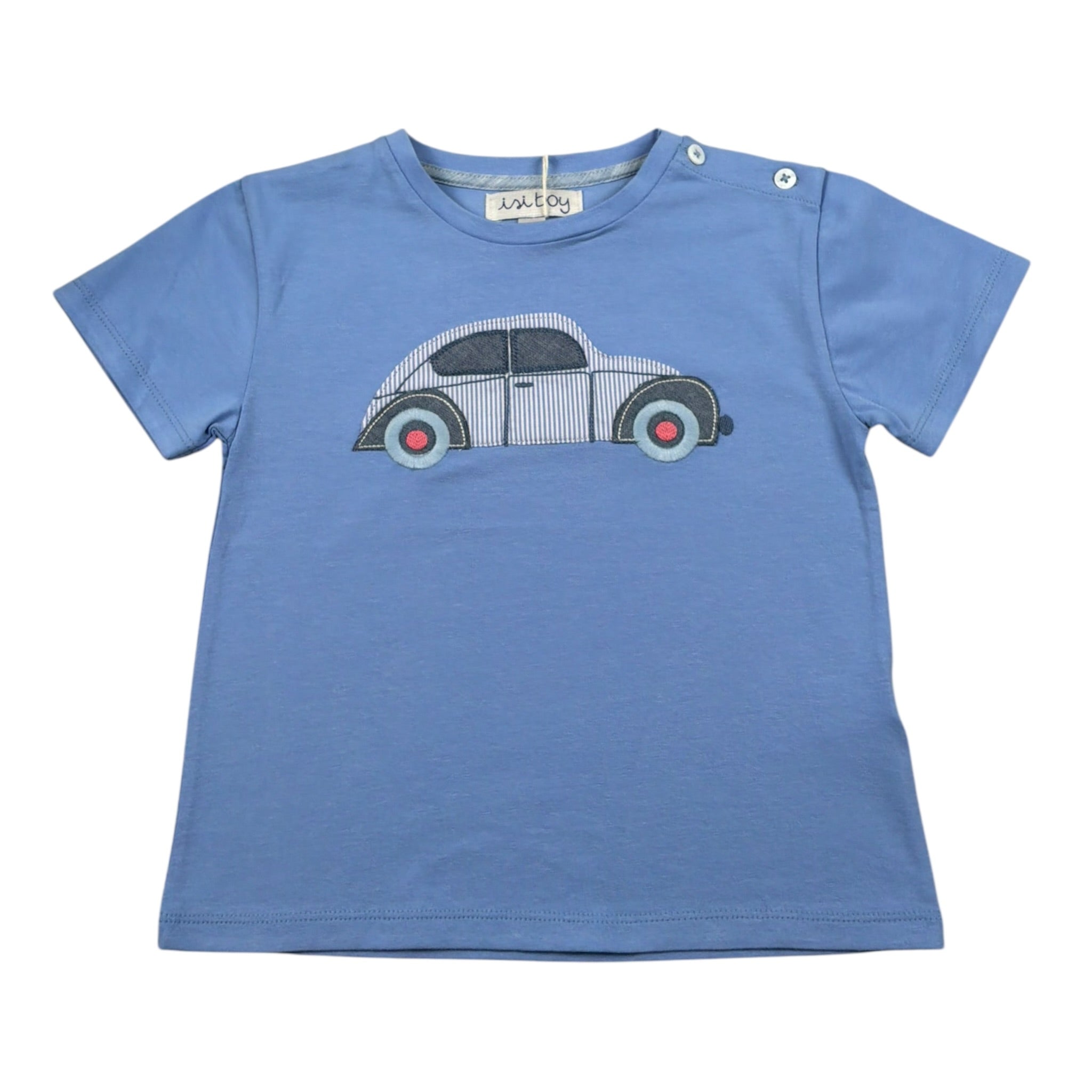 Malvi & Co T-Shirt tinta unita con Stampa Azzurro per Neonato S25B206CAJJ AZZURRO MALVI & CO 