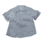 Malvi & Co Camicia Mezza Manica tinta unita con Fantasia A Righe Azzurro per Neonato S25B214CALR AZZURRO MALVI & CO 