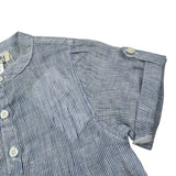 Malvi & Co Camicia Mezza Manica tinta unita con Fantasia A Righe Azzurro per Neonato S25B214CALR AZZURRO MALVI & CO 