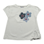Malvi & Co T-Shirt Girocollo tinta unita Cn Applicazioni Bianco per Neonata S25M030CAJJ BIANCO MALVI & CO 